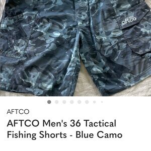 AFTCO Men's Cargo Shorts - Blue Camo